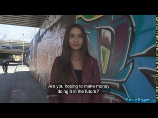 publicagent - vanessa alessia - hot brunette bounces on big cock teen